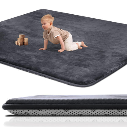Thick Baby Play Mat for Floor,50 x 50 Playpen Mat,Tummy Time Foam Mat,Ultra Soft Support & Plush Feel,Easy Care with Non-Slip Cushioned for Infant,Kids and Toddler Crawling,Beige