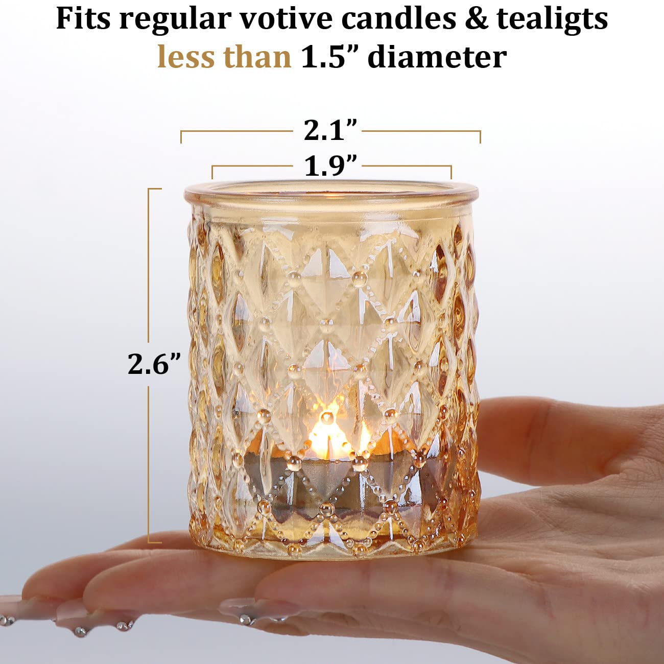 24pcs Pink Votive Candle Holders, Girl Baby Shower Decorations, Tealight Candle Holder for Valentine's Day, Wedding, Brithday Party, Table Centerpiece