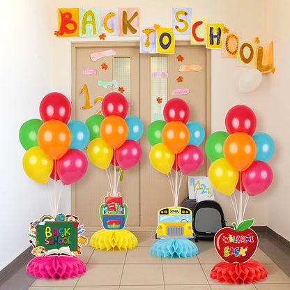 4 Sets Balloon Stand Kit for Table Bear Baby Shower Tables Centerpieces with Balloon Boy Baby Shower Decorations for Bear Theme Gender Reveal Birthday Party Table Decorations Supplies (Brown Bear, 4)