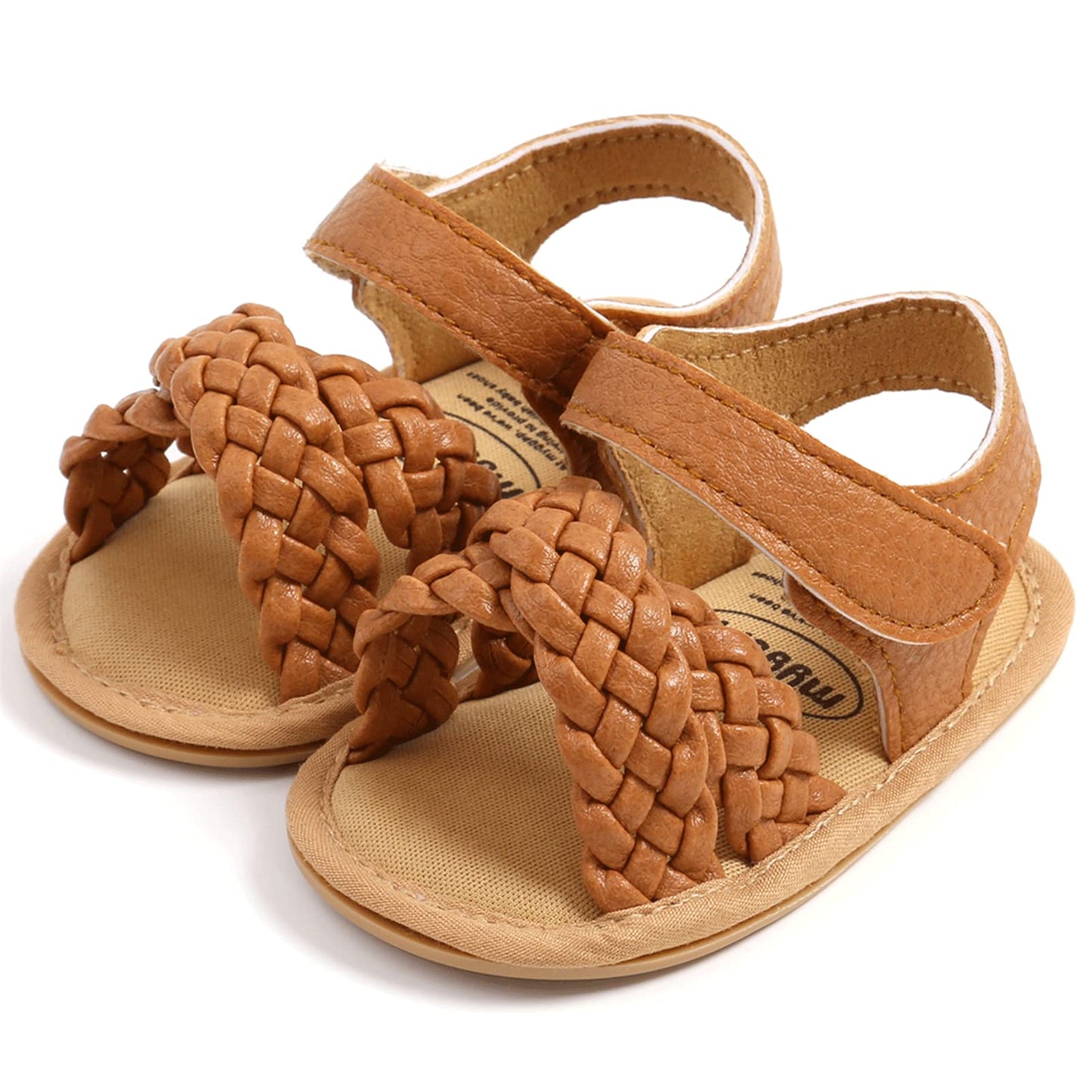 CoKate Baby Girls Sandals Ruffle Bowknot Premium Soft Sole Anti-Slip Open Toe Breathable Summer Outdoor First Walker Shoes Baby Sandals 0-3 months girls