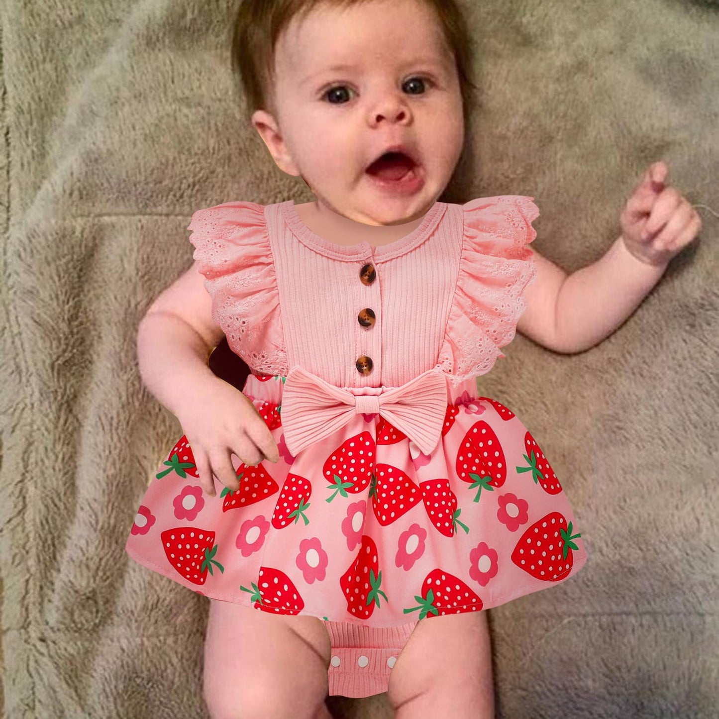 Sinhoon Baby Girl Clothes Newborn Ruffled Sleeveless Romper Floral Dreesy Bodysuit Heaedband 3pcs Baby Girl Summer Clothes
