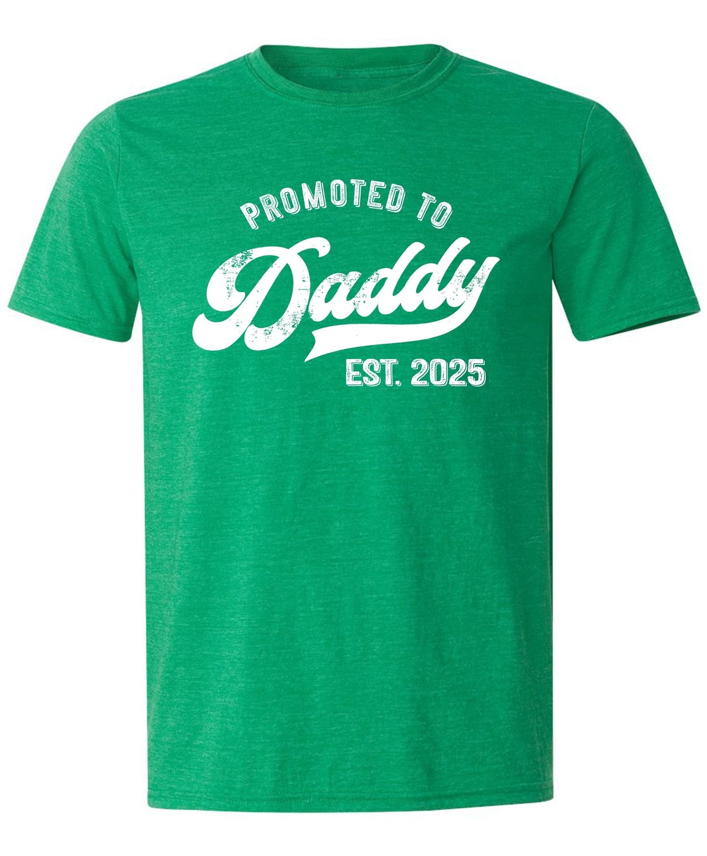Promoted to Daddy 2025 T-Shirt Funny Humor New Dad Baby First Time