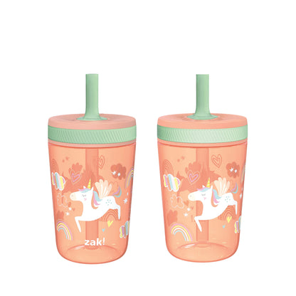 Zak Designs Disney Princess Kelso Toddler Cups For Travel or Home, 15oz 2-Pack Plastic Sippy Cups, Leak-Proof For Kids (Ariel, Aurora, Belle, Cinderella, Jasmine, Mulan, Rapunzel, Tiana)