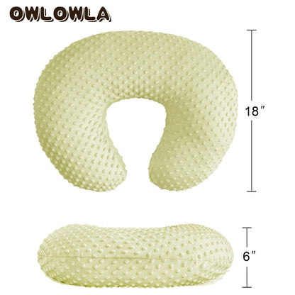 OWLOWLA Nursing Pillow Cover, Breastfeeding Pillow Slipcover Fits Nursing Pillow for Baby Boy Girl(Blush Pink)