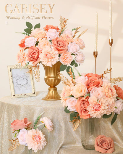 Artificial Flowers Combo for DIY Wedding Bouquets Combo Centerpieces Arrangements Party Bridal Baby Shower Home Decorations-Blush Pink