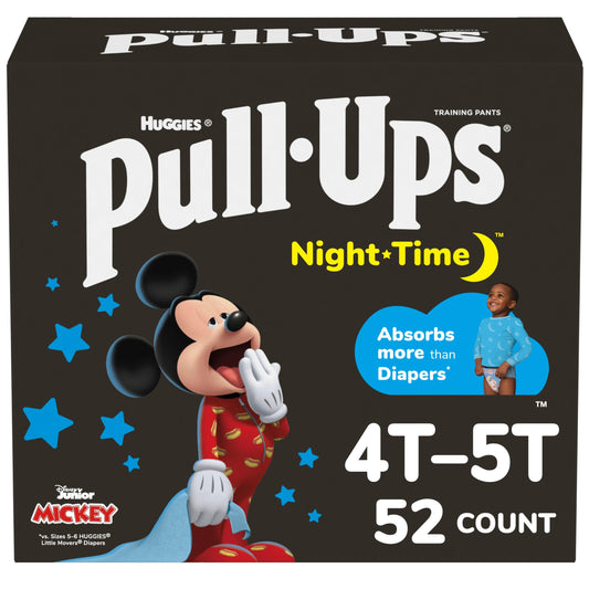Pull-Ups Boys' Night-Time Potty Training Pants, Size 5T-6T Overnight Training Underwear (46-60 lbs), 44 Ct