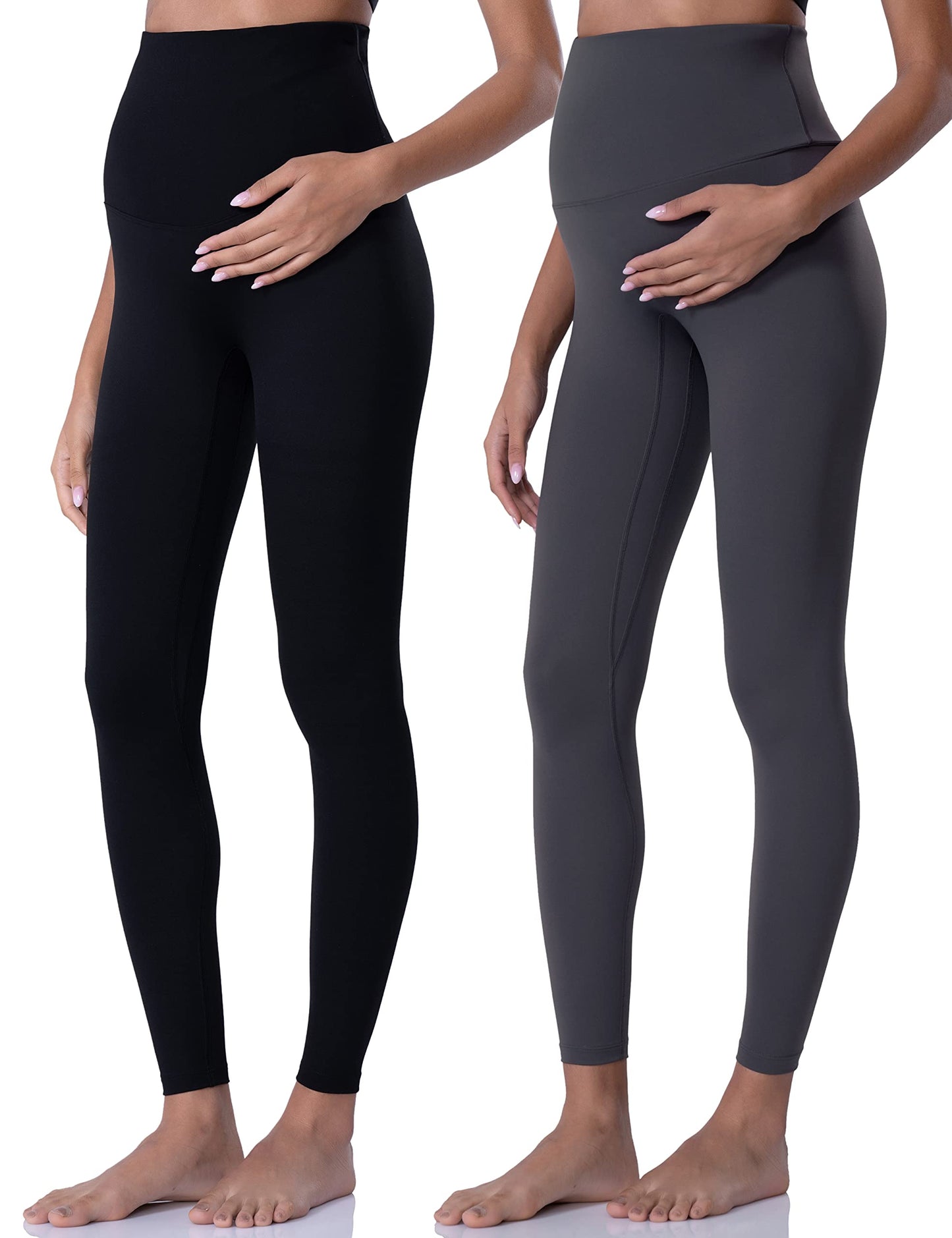 POSHDIVAH Women's Maternity Leggings Over The Belly Pregnancy Yoga Pants Active Wear Workout Leggings