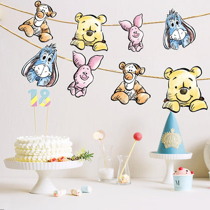 Cute Bear Banner For Baby Shower Decorations Birthday Banner Party Decoration Party Supplies(8PCS)