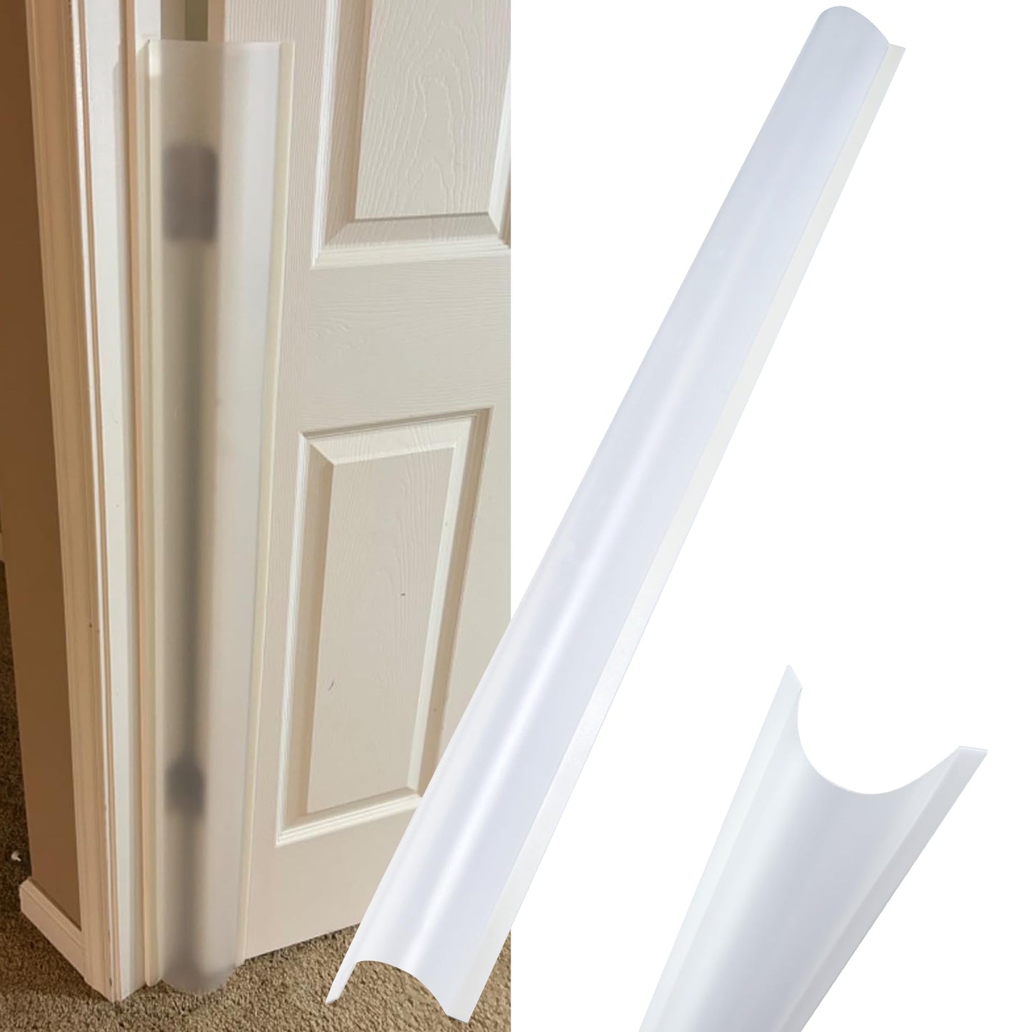 2PCS Child Proofing Door Finger Pinch Protector Clear Door Jam Shield for Child Safety Finger Pinch Guard Hinge Protectors for Kids/Pet