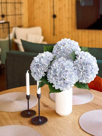 4 Pcs Pink Hydrangeas Artificial Flowers, 20 inches Large Lifelike Fake Silk Flowers, Faux Hydrangeas Flowers for Wedding Home Party Decor Baby Shower Table Centerpiece
