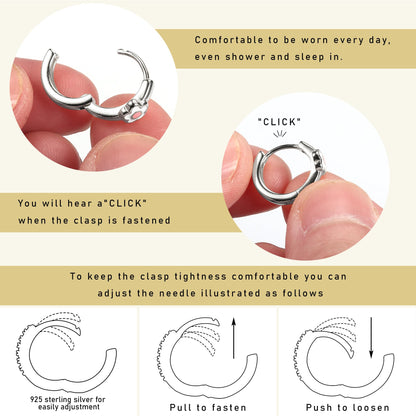 MILACOLATO 925 Sterling Silver Small Hoop Earrings Toddler 18K Gold Plated Daisy Earrings Pink Yellow FLower Huggie Hoop Earrings for Women Hypoallergenic Earrings for Sensitive Ears