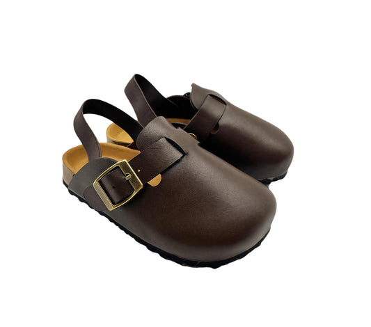 Kids Suede Clogs Toddler Clogs Boys Girls Sandals Cork Adjustable Buckle Mules