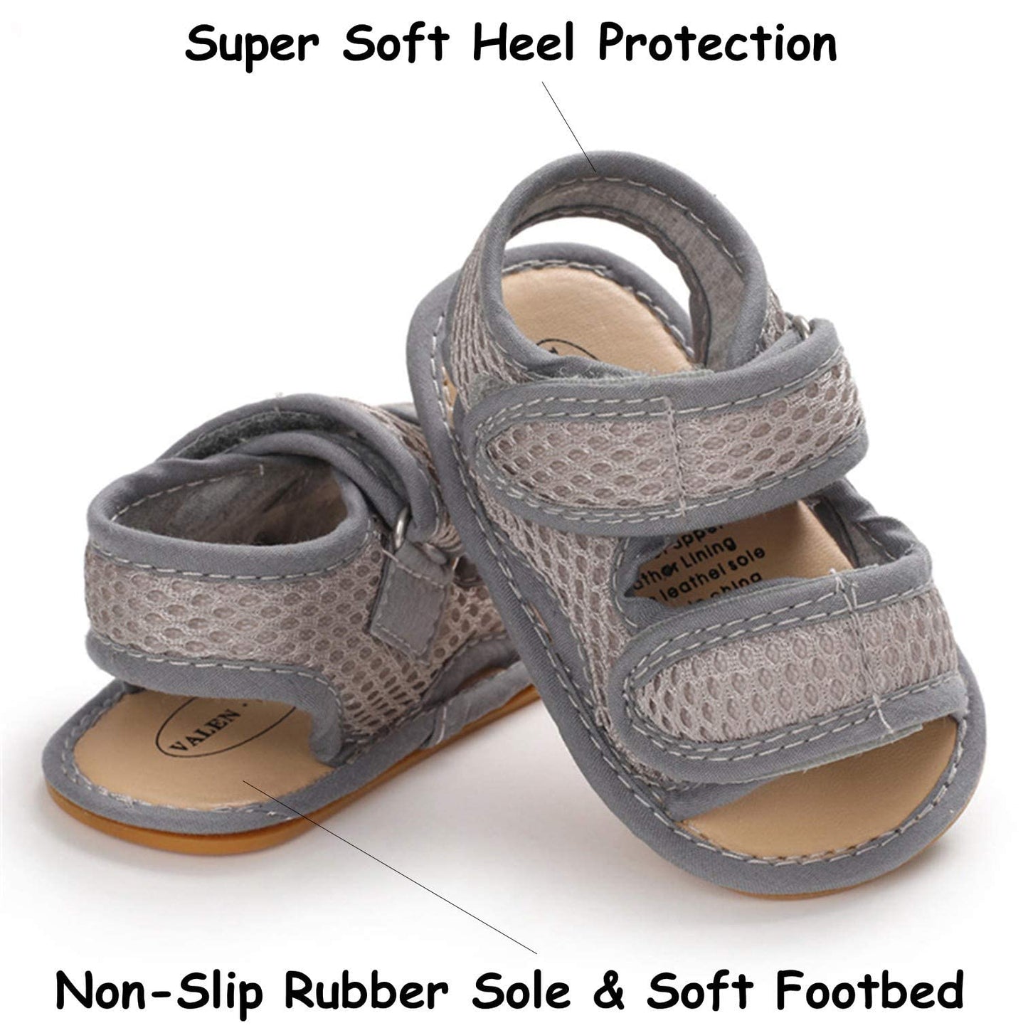 Timatego Baby Boys Girls Sandals Non Slip Soft Sole Outdoor Athletic Shoes Infant Toddler First Walker Crib Summer Shoes 3-18 Months