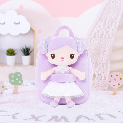 Gloveleya Toddler Backpack Kids Backpack with Candy Purple Doll 9"