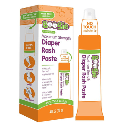 Boogie Diaper Rash Cream Spray for Baby, Travel Friendly No-Rub Touch Free Application for Sensitive Skin, Over 200 Sprays per Bottle, 1.7 oz (Pack of 3)