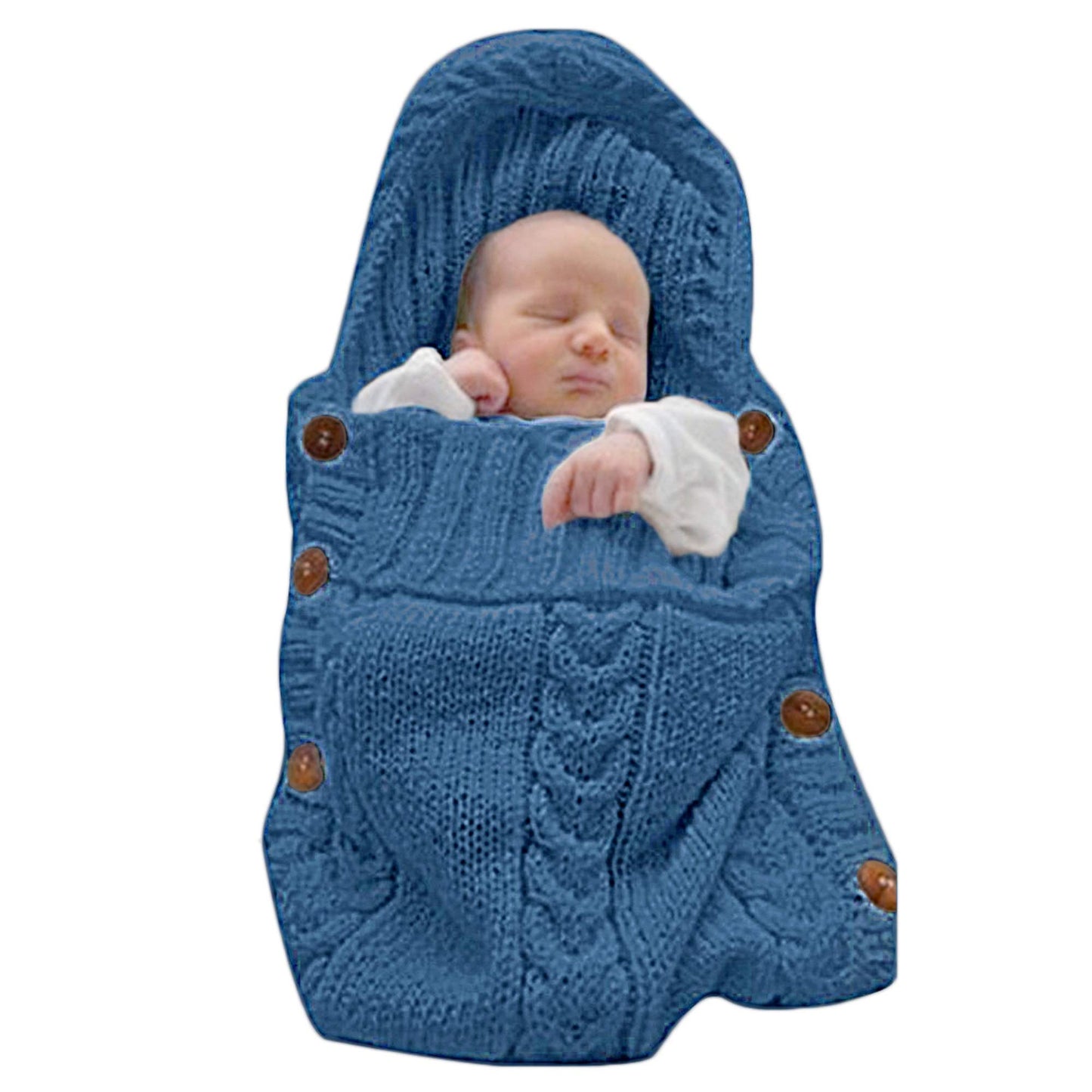 XMWEALTHY Newborn Baby Wrap Swaddle Blanket Knit Sleeping Bag Receiving Blankets Stroller Wrap for Baby(Dark Gray) (0-6 Month)