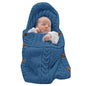 XMWEALTHY Newborn Baby Wrap Swaddle Blanket Knit Sleeping Bag Receiving Blankets Stroller Wrap for Baby(Dark Gray) (0-6 Month)