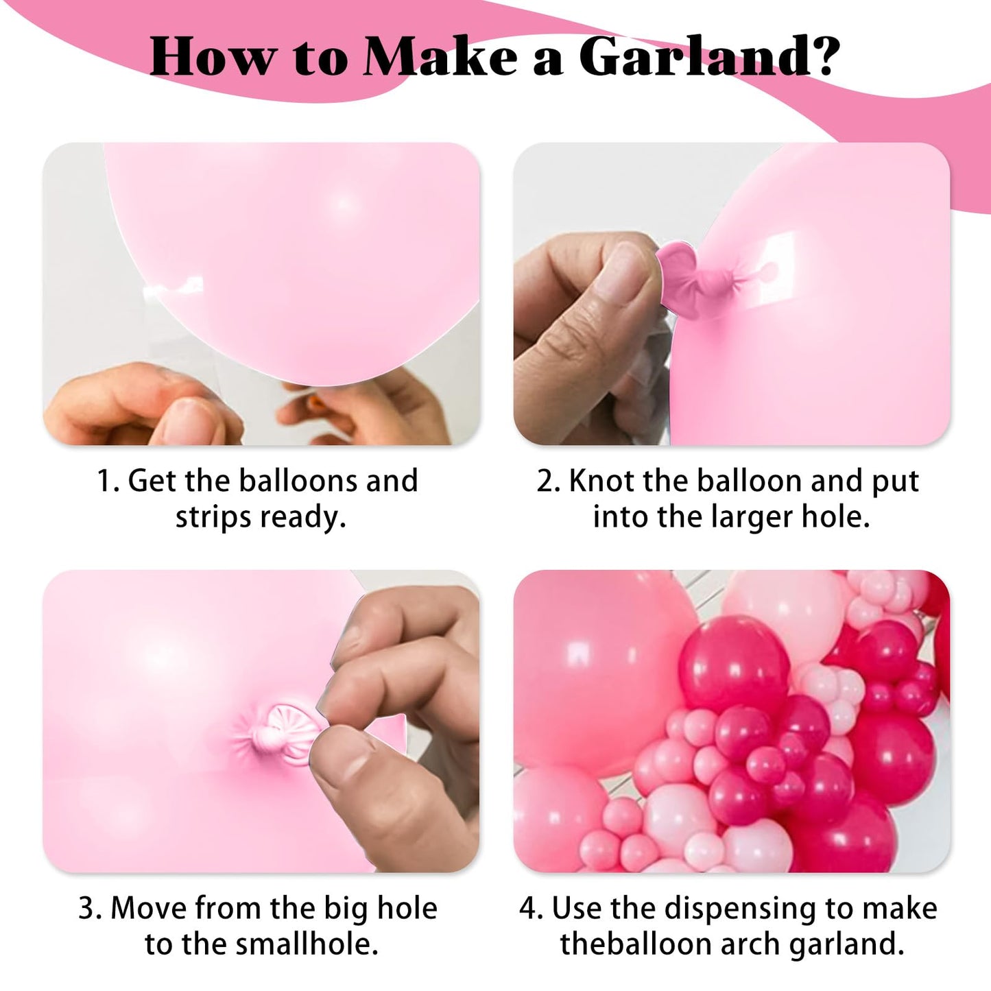 Pink White Balloon Arch Kit, Double Stuffed Pastel Pink Ivory White Balloon Garland, Baby Pink Cream White Balloons with 3pcs 18Inch Clear Balloons for Girls Birthday Baby Shower Party Decorations