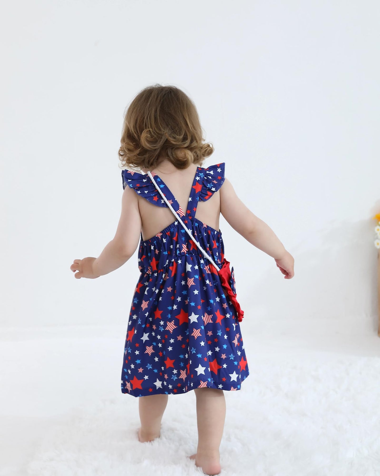 Mioglrie Baby Girl Clothes Newborn Dress Summer Toddler Girls' Clothing Casual Sundress with Cute Bag Infant Outfits