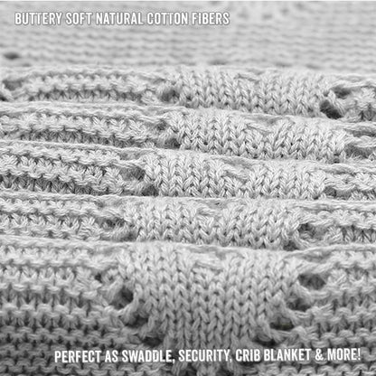 Swaddling Blanket for Girls - 100% Luxury Cotton Knit Heart Baby Blanket - Soft Warm Cozy Swaddle Receiving Stroller Crib Receiving Blanket for Newborns Infants & Toddlers (Pink, 0-2 Years)