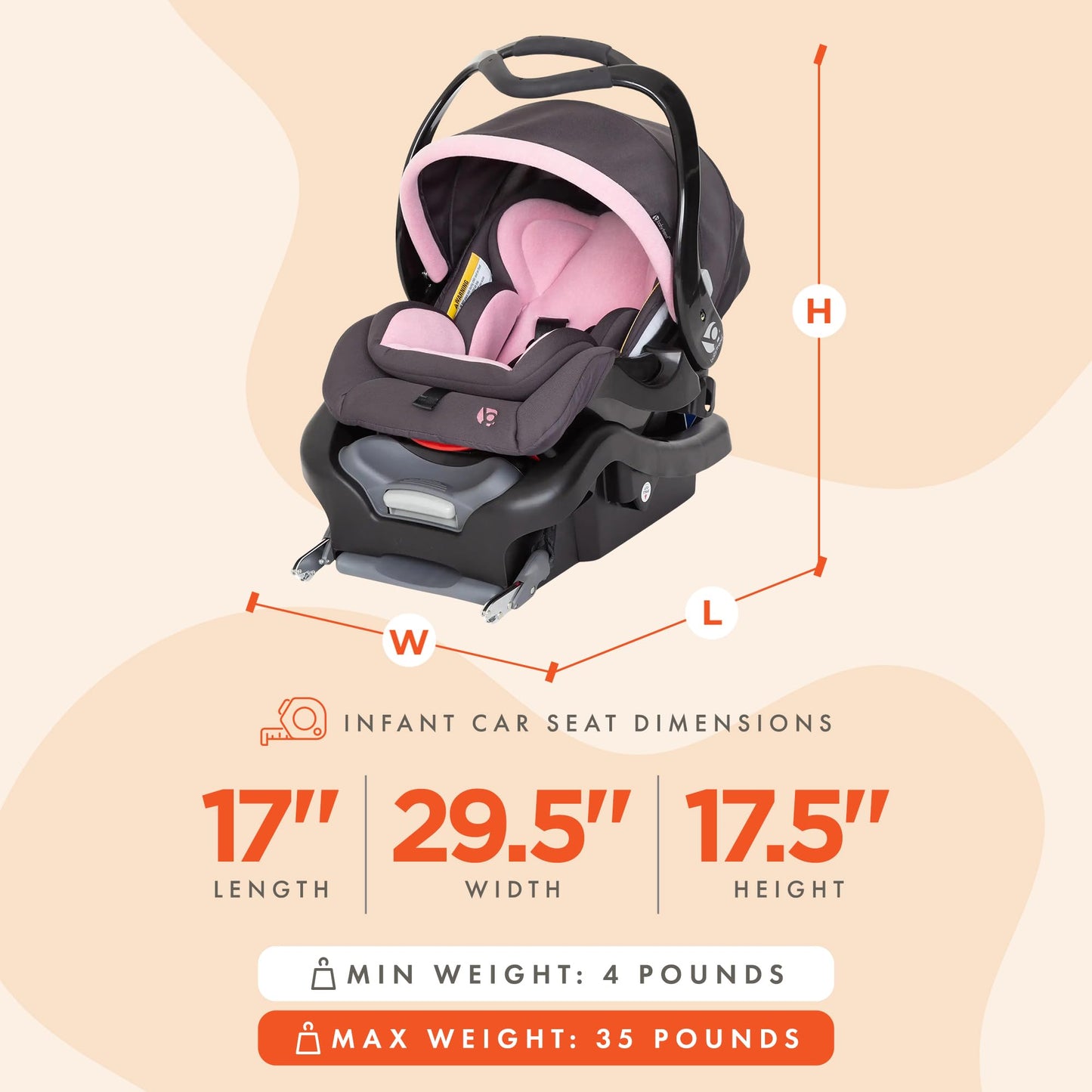 Baby Trend Secure-Lift Infant Car Seat, Dash Black