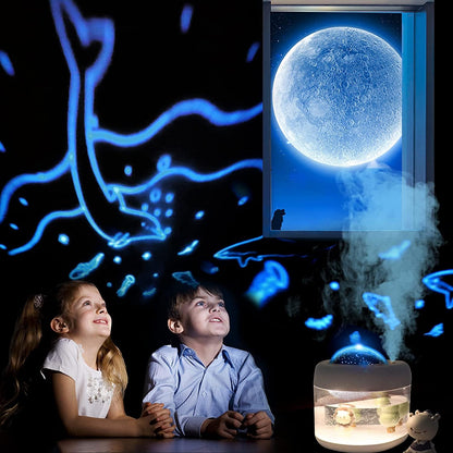 Baby Cool Mist Humidifiers for Bedroom Quiet - 16.91 OZ Small Humidifiers for Home with Night Light & Star Projector for Kids, Babies, Girls