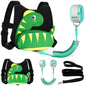 Accmor Toddler Harness with Leash, Cute Dinosaur Kids Harness + Anti Lost Wrist Link, Mini Child Harness Leash Wristband Strap Belt Protector for Baby Boys Girls to Outdoor Travel (Blue)