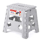 ACSTEP Folding Step Stool 9'' Tall Kids Step Stool Holds Up to 300 lb Plastic Foldable Step Stools for Kids Non-Slip Surface with Carry Handle Collapsible Stool for Home, Outdoor and Indoor(Black)