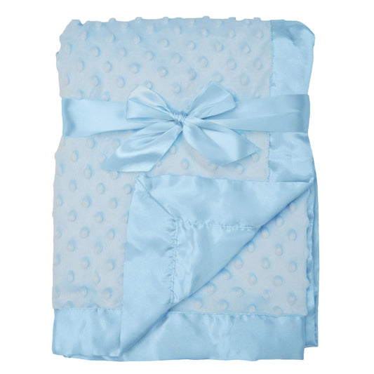 American Baby Company Heavenly Soft Chenille Security Blanket, 2-Layer Design with Minky Dot & Silky Satin, Pink, 14" x 14" for Boys and Girls