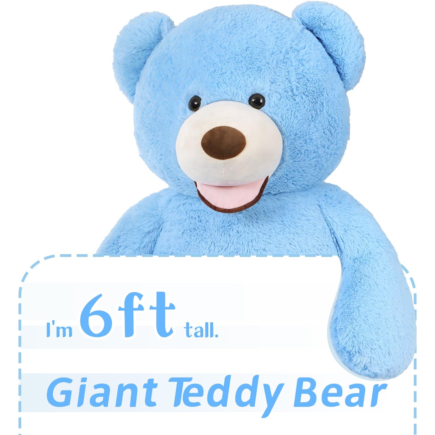 MaoGoLan Giant Teddy Bear Stuffed Animal, 10 Feet Tall, Jumbo Size Plush, Charming and Fluffy for Decorations, Celebrations, Valentine's Day