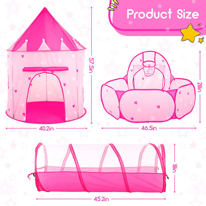 Sumbababy Kids Tent with Crawl Tunnel: Ball Pit Tent for Toddlers - Ball Pit Tunnels for Young Children - Pop Up Baby and Toddler Tent for Indoor & Outdoor