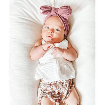 Niceye Handmade Baby Headbands Soft Stretchy Nylon Hair Bands with Bows for Newborn Infant Baby Toddler Girls- Pack of 6