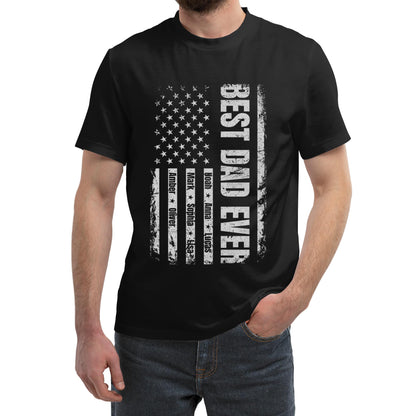 FLOCHIL Personalized Dad Shirt for Men, Custom With Kids Names, Fathers Day T Shirt, Gifts
