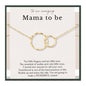 HOPE LOVE SHINE New Mom Necklace – Pregnancy Gift for Expecting Mom, First Time Mom Jewelry – Sterling Silver/Gold Double Circle Pendant with Gift Box