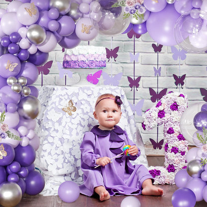 Pink and White Balloon Arch Kit, 138 Pcs Pink and Gold Balloon Garland Arch Kit Include Pastel Pink White Gold Confetti Balloons for Birthday Baby Shower Wedding Bridal Shower Party