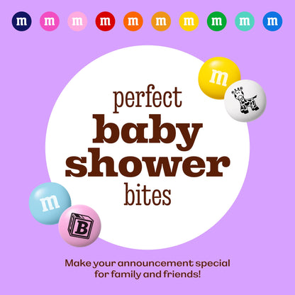 M&M'S World It's A Boy Milk Chocolate Candy 2lb Bag with White and Blue M&M'S for Baby Boy Showers Gender Reveal Parties and Baby Celebration Favors