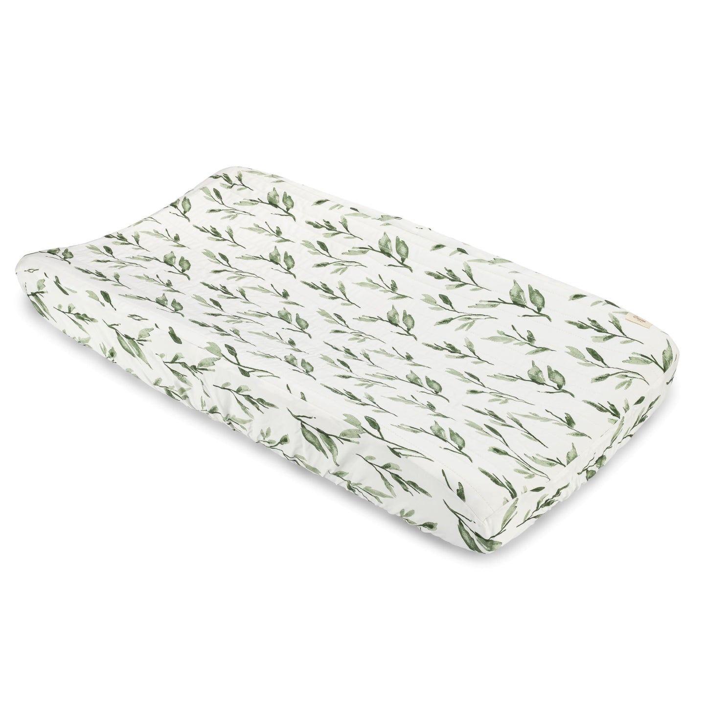 Crane Baby Quilted Changing Pad Cover with Animal Print, Breathable Cotton Sateen, Fits Standard 16”X32” Pads, Ocean Whale Blue