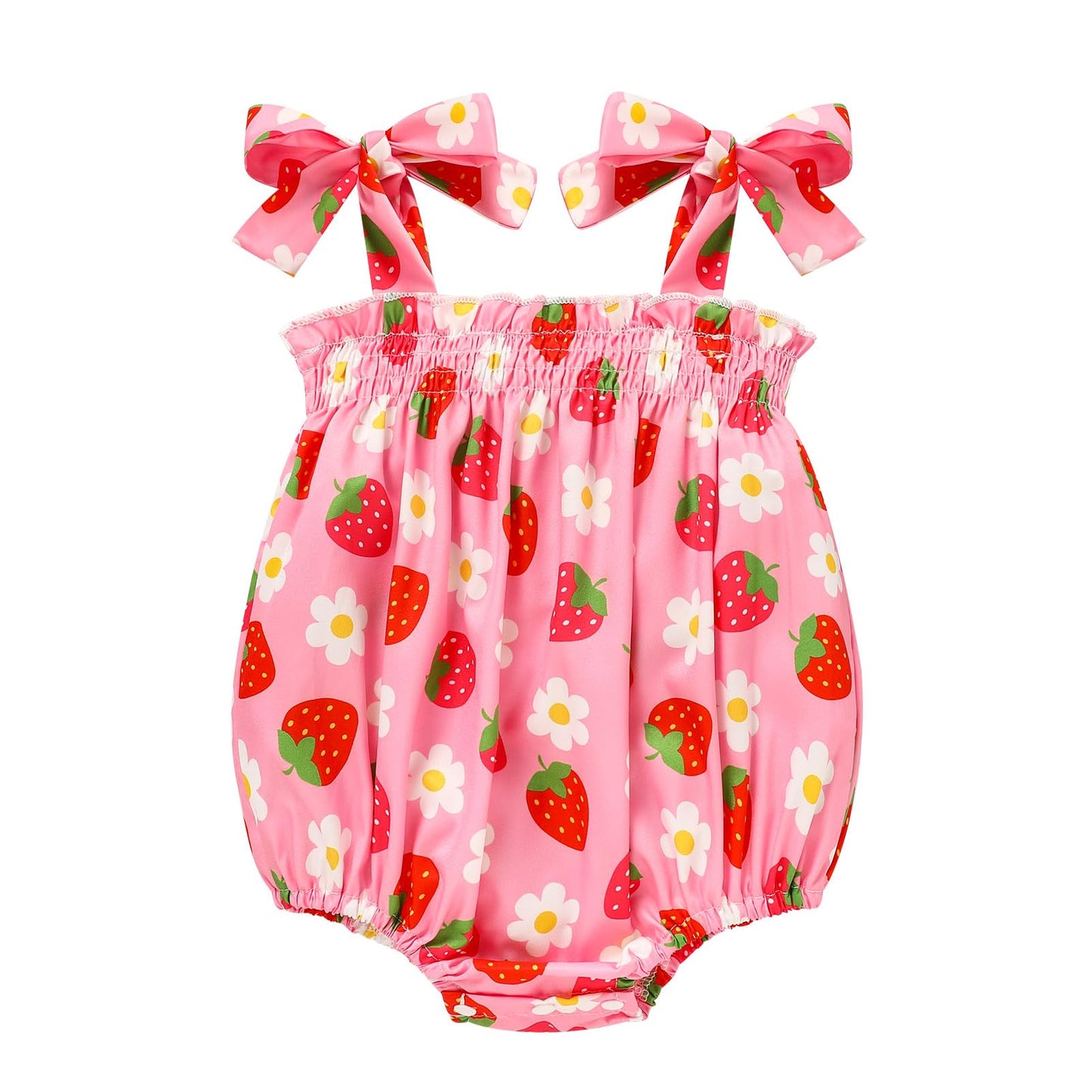 Baby Girl Summer Clothes Newborn Girl Outfits Cute Strap Baby Girl Romper Jumpsuit Infant Floral One Piece Bodysuit