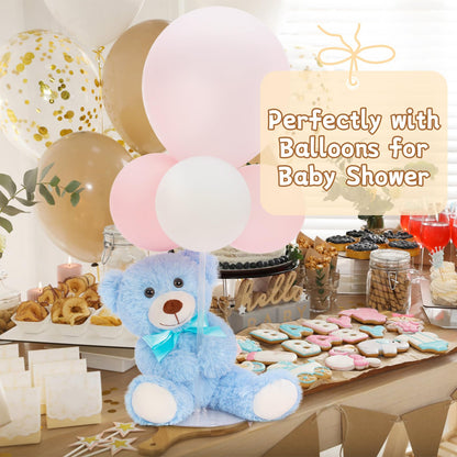 MorisMos 6Pcs Teddy Bears Bulk Baby Shower, 14inch Cute Teddy Bear Stuffed Animals Plush, Small Stuffed Bears on Centerpiece Baby Shower, White