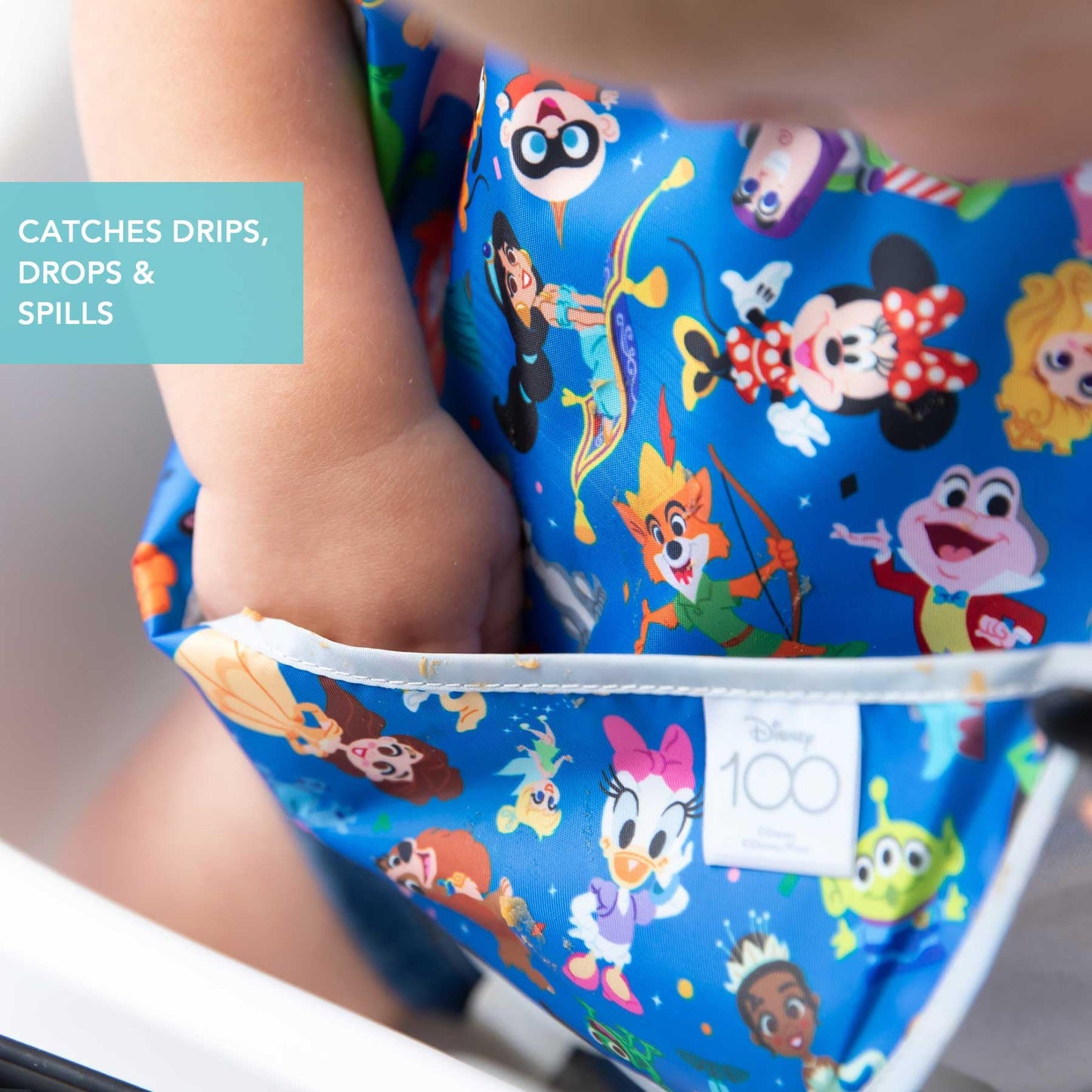 Bumkins Disney Bibs for Girl or Boy, SuperBib Baby and Toddler 6-24 Months, Essential Must Have for Eating, Feeding, Baby Led Weaning, Mess Saving Waterproof Soft Fabric, 3-pk Pooh Bear and Friends