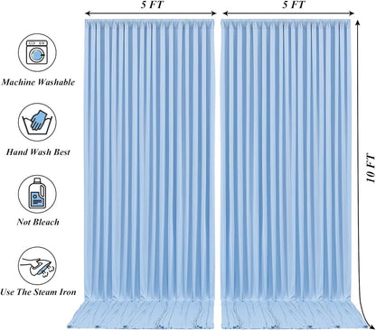 10x10ft Pink Backdrop Curtain with Lights String for Parties Wedding Wrinkle Free Soft Curtains Photo Backdrop Drapes for Girls Birthday Baby Shower Background Decorations 5x10ft, 2 Panels