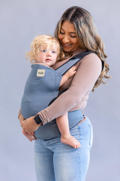 Baby Tula Lite Compact Baby Carrier, Ultra Compact and Lightweight, Travel, Convenient Carry Pouch, Ergonomic and Multiple Posisitions for 12-30 pounds, Soar