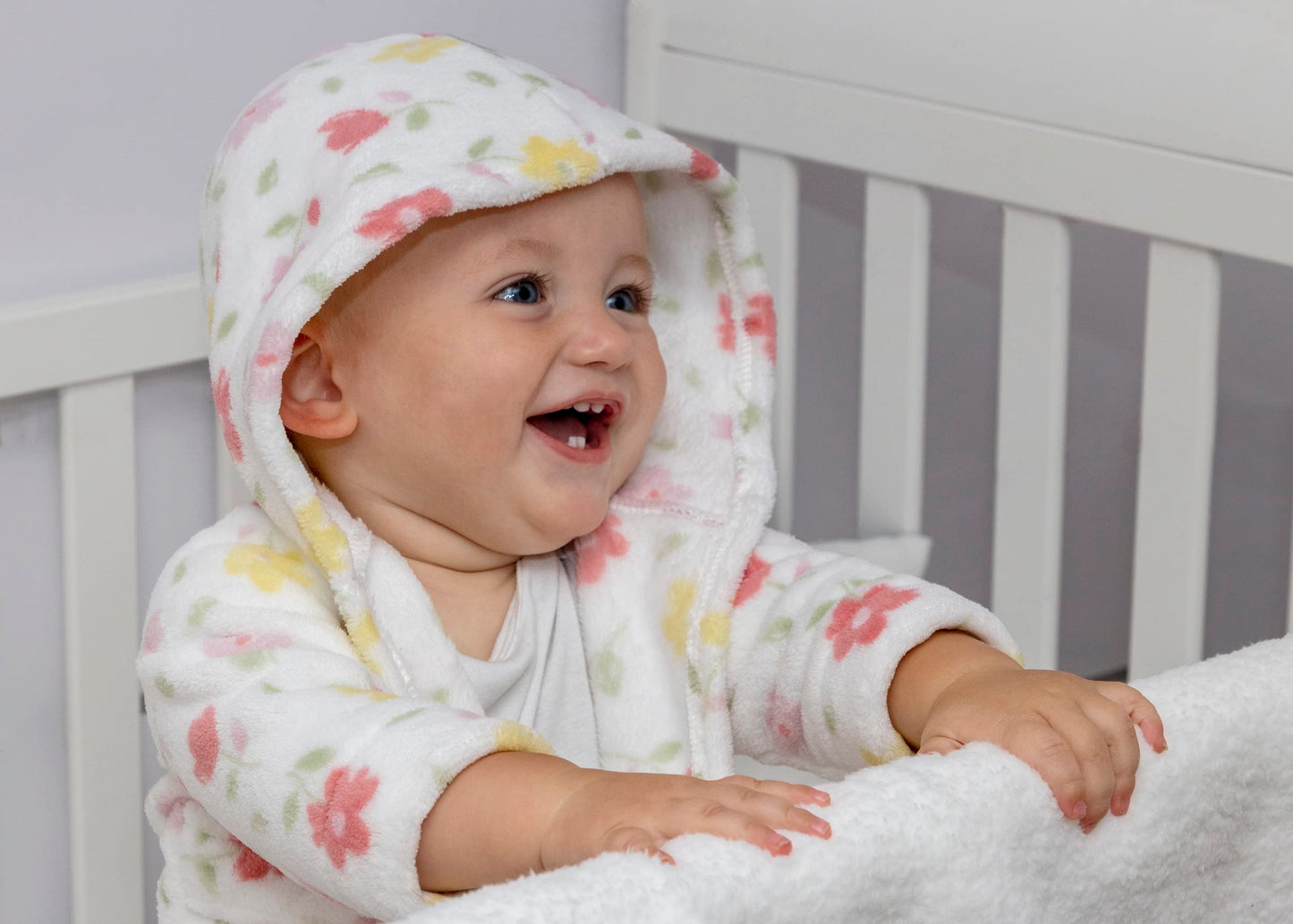 Baby and Infant Bath Robe with Hood and Baby Beach Cover Up for Boys and Girls 0-9 Months (Enchanted Evening)