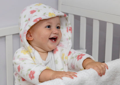 Baby and Infant Bath Robe with Hood and Baby Beach Cover Up for Boys and Girls 0-9 Months (Enchanted Evening)