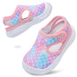 LeIsfIt Toddler Sandals Boys Girls Wide Sandals Kids Water Sandals Barefoot Water Shoes for Beach Swim Lightweight Closed Toe Summer Sandals