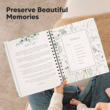 Pregnancy Journal for First Time Moms Gifts - 90 Pages Hardcover Pregnancy Memory Book, Beautiful & Cute Baby Book Keepsake, Ultrasound Baby Scrapbook, First Mother's Day Gifts (Alpine)