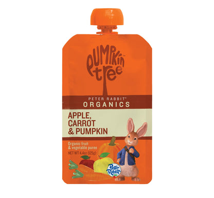 Peter Rabbit Organics Fruit Vegetable, Squeezable Pouches, 4 Ounce (Pack of 18)