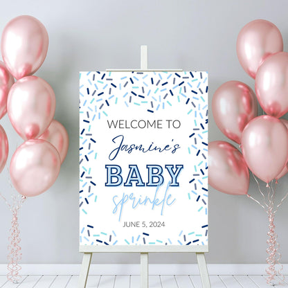 Personalized A Little Snowflake Is On The Way Welcome Sign, Pink, Girl, Winter Baby Shower Canvas