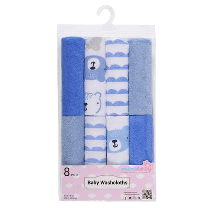 Baby Washcloths, Momcozy Ultra Soft Absorbent Towel, 8pcs Newborn Bath Face Towel, Natural Reusable Baby Wipes for Sensitive Skin, Baby Registry as Shower, 10"x10" (Pink)
