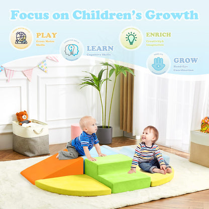 Climbing Toys for Toddlers, Toddler Climbing Toys Indoor, 7-Piece Soft Foam Climbing Blocks Set, Toddler Playtime Corner Climber Indoor Foam Play Gym for Climbing Crawling and Sliding